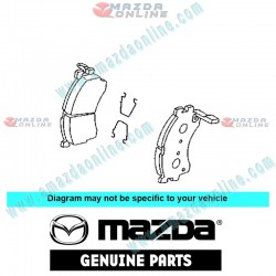 Mazda Genuine Front Brake Pad Set GHYD-33-28ZA fits 01-04 MAZDA5 PREMACY [CP] GHYD-33-28ZA