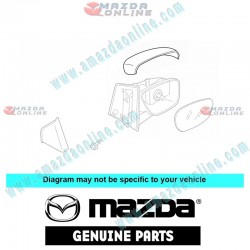 Mazda Genuine Right Door Mirror Housing L208-69-1A1A-67 fits 06-12 MAZDA CX-7 [ER] L208-69-1A1A-67