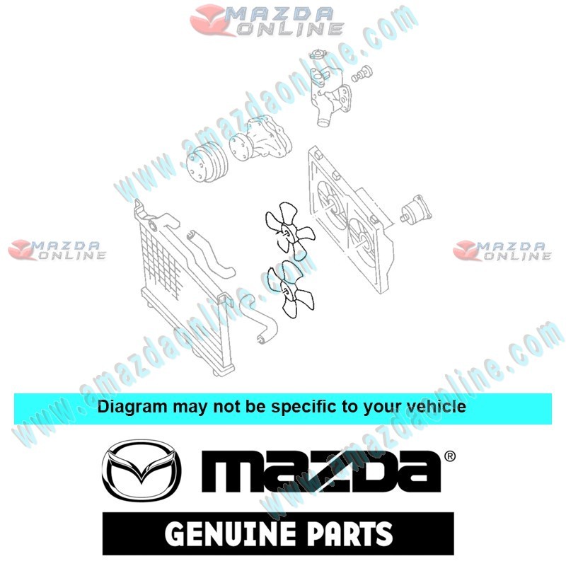 Mazda Genuine Engine Cooling Fan LF17-15-140A fits 02-04 MAZDA6 [GG, GY] LF17-15-140A