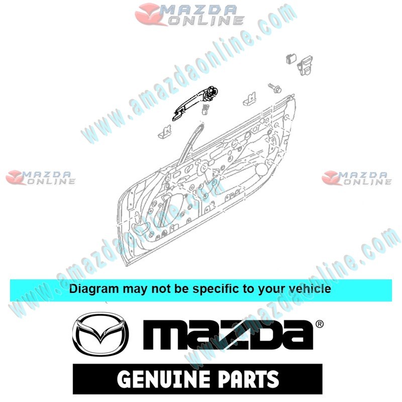 Mazda Genuine Outer Handle N122-58-410D-91 fits 05-14 MAZDA MX-5 MIATA [NC] N122-58-410D-91