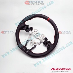 AutoExe Flat Bottom Leather Steering Wheel fits 2022-2024 Mazda CX-60 [KH] MKH137003