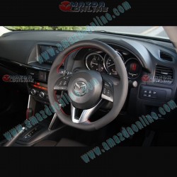 AutoExe Flat Bottom Leather Steering Wheel fits 15-18 Mazda2 [DJ] MBM137003