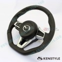 Kenstyle Flat Bottomed Leather with double stitching Steering Wheel fits 15-24 Miata [ND,NE] MC01