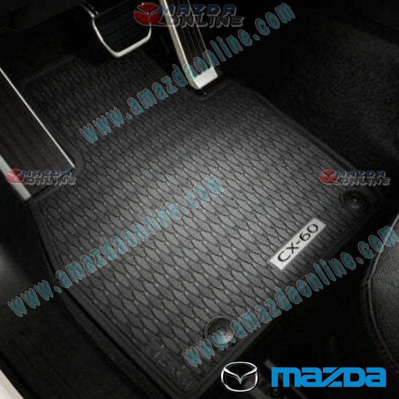 Mazda JDM Waterproof Rubber Black Floor Mats fits 22-24 Mazda CX-60 [KH] KS0G-V0-350