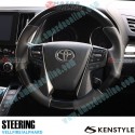 Kenstyle Wood Leather Combination Steering Wheel fits 15-24 Toyota Alphard [GGH, AGH] TB02