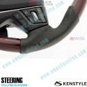 Kenstyle Wood Leather Combination Steering Wheel fits 15-24 Toyota Alphard Hybrid [AYH] TB02