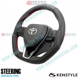 Kenstyle Flat Bottomed Leather Steering Wheel fits 18-24 Toyota RAV4 Hybrid [AXA] TD01