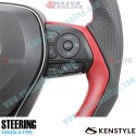 Kenstyle Flat Bottomed Nappa Leather Steering Wheel fits 18-24 Toyota RAV4 Hybrid [AXA] TD03