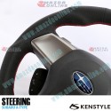 Kenstyle Flat Bottomed Leather Steering Wheel fits 11-16 Subaru Impreza [GJ, A-E] SA01