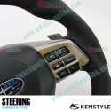 Kenstyle Flat Bottomed Leather Steering Wheel fits 11-16 Subaru Impreza [GJ, A-E] SA01