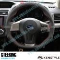 Kenstyle Flat Bottomed Leather Steering Wheel fits 11-16 Subaru Impreza [GJ, A-E] SD01