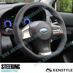 Kenstyle Flat Bottomed Leather Steering Wheel fits 11-16 Subaru Impreza [GJ, A-E] SD01