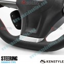 Kenstyle Flat Bottomed Leather Steering Wheel fits 11-16 Subaru Impreza Sport [GP, A-E] SD01