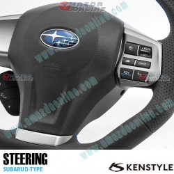 Kenstyle Flat Bottomed Leather Steering Wheel fits 12-14 Subaru Legacy Touring Wagon [BR, D-E] SD01