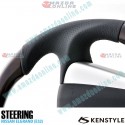 Kenstyle Silver Rosewood Leather Combination Steering Wheel fits 10-13 Nissan Elgrand [E52] NA01