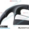 Kenstyle Silver Rosewood Leather Combination Steering Wheel fits 10-13 Nissan Elgrand [E52] NA01