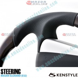 Kenstyle African Wood Leather Combination Steering Wheel fits 10-13 Nissan Elgrand [E52] NA02