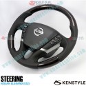 Kenstyle African Wood Leather Combination Steering Wheel fits 10-13 Nissan Elgrand [E52] NA02