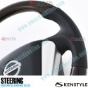 Kenstyle African Wood Leather Combination Steering Wheel fits 14-24 Nissan Elgrand [E52] NA02