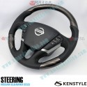 Kenstyle Black Maple Wood Leather Combination Steering Wheel fits 14-24 Nissan Elgrand [E52] NA04