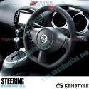 Kenstyle Flat Bottomed Leather Steering Wheel with red center line fits 10-19 Nissan Juke [F15] NB01