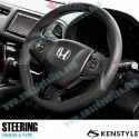 Kenstyle Flat Bottomed Leather Steering Wheel fits 13-24 Honda Fit Hybrid [GP] HA01