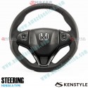 Kenstyle Flat Bottomed Leather Steering Wheel fits 15-22 Honda Shuttle Hybrid [GP] HA01