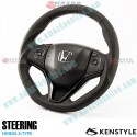 Kenstyle Flat Bottomed Leather Steering Wheel fits 15-22 Honda Shuttle Hybrid [GP] HA01