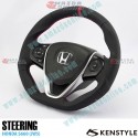 Kenstyle Flat Bottomed Leather Steering Wheel with center line fits 15-22 Honda S660 [JW5] HB01