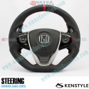 Kenstyle Flat Bottomed Leather Steering Wheel with center line fits 15-22 Honda S660 [JW5] HB01