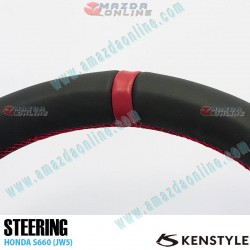 Kenstyle Flat Bottomed Leather Steering Wheel with center line fits 15-22 Honda S660 [JW5] HB01