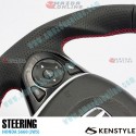 Kenstyle Flat Bottomed Leather Steering Wheel with center line fits 15-22 Honda S660 [JW5] HB01