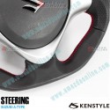 Kenstyle Flat Bottomed Leather Steering Wheel fits 19-24 Suzuki Every Wagon [DA17W] ZA01