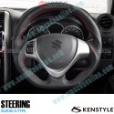 Kenstyle Flat Bottomed Leather Steering Wheel fits 13-17 Suzuki Spacia [MK32S, MK42S] ZA01