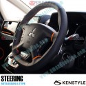 Kenstyle Flat Bottomed Leather Steering Wheel fits 06-24 Mitsubishi Pajero [V80, V90] XA01