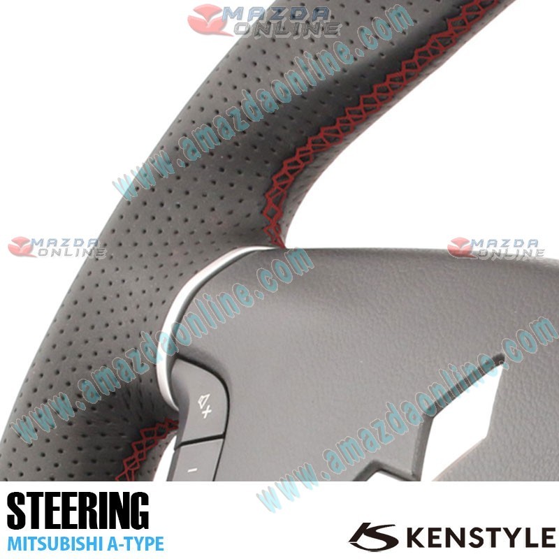 Kenstyle Flat Bottomed Leather Steering Wheel fits 06-24 Mitsubishi Pajero [V80, V90] XA01