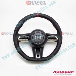 AutoExe Flat Bottom Leather Steering Wheel fits 24-25 Mazda CX-70 [KJ] MKH137003