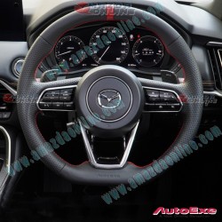 AutoExe Flat Bottom Leather Steering Wheel fits 24-25 Mazda CX-70 [KJ] MKH137003