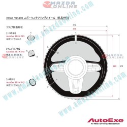 AutoExe Flat Bottom Leather Steering Wheel fits 24-25 Mazda CX-70 [KJ] MKH137003