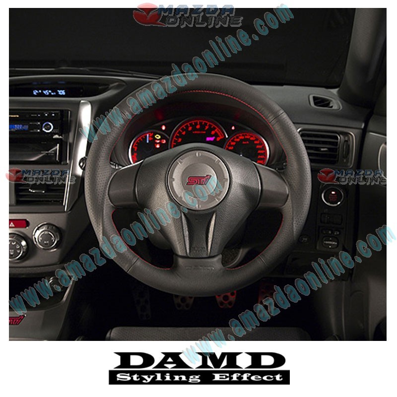 Damd Leather Sports Steering Wheel fits 06-08 Subaru Legacy [BP,BL] SS358-SL