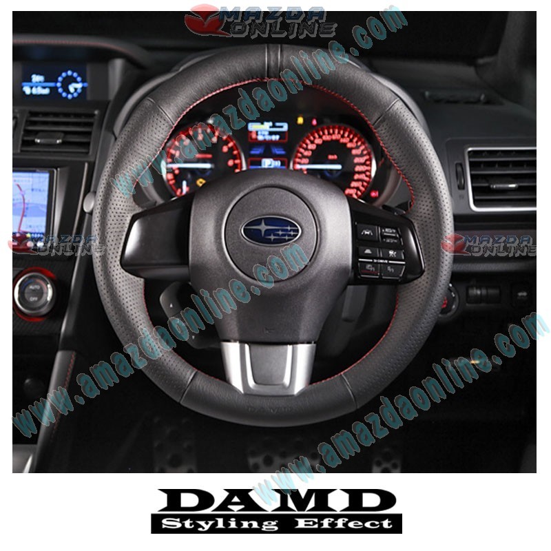 Damd Leather Sports Steering Wheel fits 14-21 Subaru WRX STI and S4 [VAB,VAG] SS360-RS