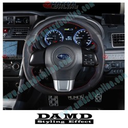 Damd Flat Bottomed Leather Sports Steering Wheel fits 14-21 Subaru WRX STI and S4 [VAB,VAG] SS360-RX