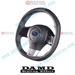 Damd Flat Bottomed Leather Sports Steering Wheel fits 14-20 Subaru Levorg [VMG,VM4] SS360-RX