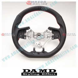 Damd Flat Bottomed Leather Sports Steering Wheel fits 15-16 Subaru Impreza [GJ,GP] SS362-RX