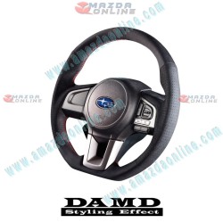 Damd Flat Bottomed Ultra Suede Sports Steering Wheel fits 14-17 Subaru Legacy [BS,BN] SS362-RX