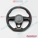 Volante de cuero de fondo plano AutoExe para Mazda CX-80 [KL] 2024-2025