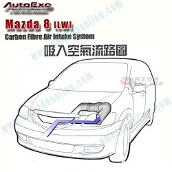 AutoExe Carbon Fibre Air Intake System fits 04-06 Mazda8 [LW] 2.3L MLG959