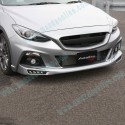 AutoExe Front Bumper with Grill Cover Aero Kit include LED Daytime Running Light fits 13-16 Mazda3 [BM] MBM2E00