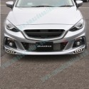 AutoExe Front Bumper with Grill Cover Aero Kit include LED Daytime Running Light fits 13-16 Mazda3 [BM] MBM2E00