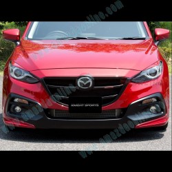 KnightSports Front Bumper with Grill Cover Aero Kit fits 13-16 Mazda3 [BM] KZD71304